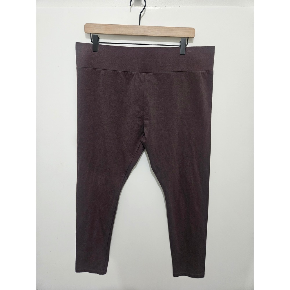 Logo Layers by Lori Goldstein Brown Cotton Spandex Petite Leggings LP‎